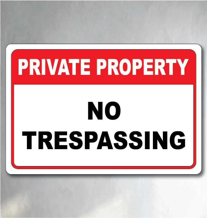 aluminum sign no trespassing for sale